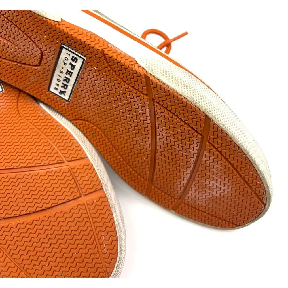 Men’s 8.5 M | SPERRY Top Sider Men’s Canvas 10771188 Casual Tan/Orange Boat Shoe